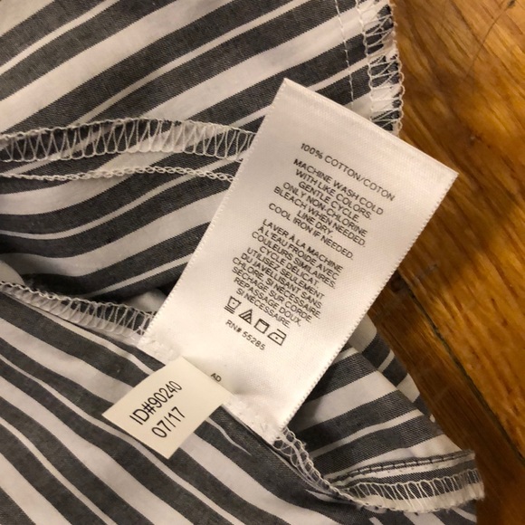 NWT Express Striped Poplin Tie Waist Wrap Dress, M - Picture 8 of 8